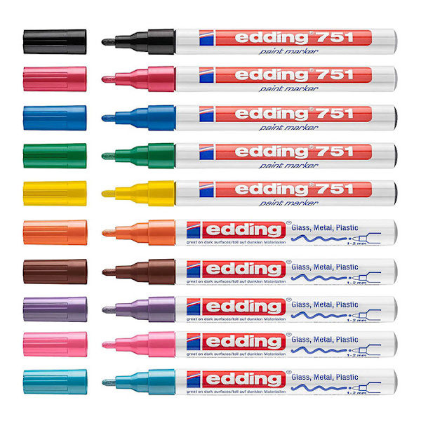 751 Färgpenna - Vit - 1 penna - 1-2 mm rund spets - färg ,ZQKLA