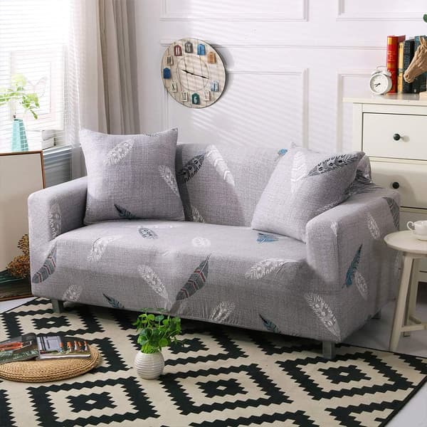 Print Stretch Sofatrekk, Moderne Sklisikker 3-seters Elastisk Sofa, ZQKLA
