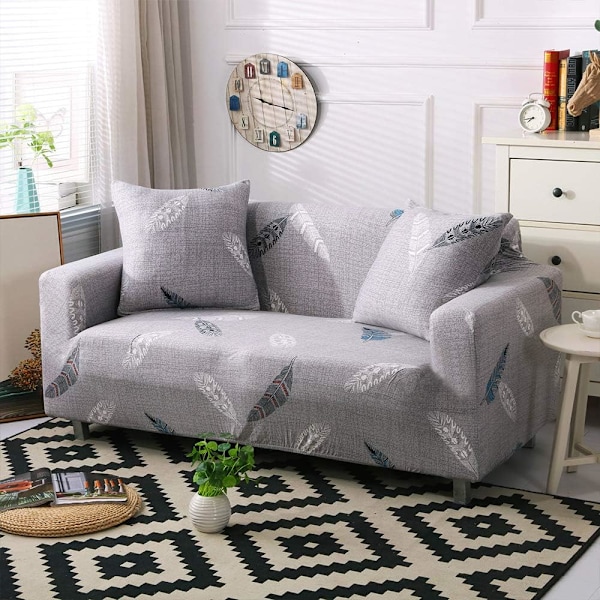Tryckt Stretch Sofföverdrag, Modernt Halkfritt 3-sits Elastiskt Sofföverdrag, ZQKLA