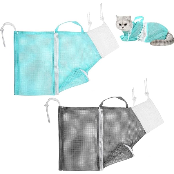 Cat Bath Cat Shower Nettveske Cat and Pet Shower Bag Multi-Function