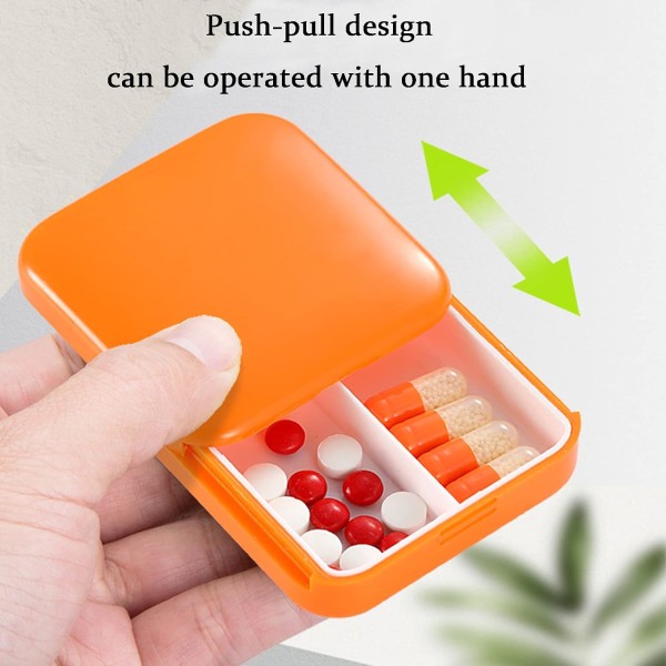 4 stycken Daily Pocket Pill Box, Portabel Pill Box för resor, ZQKLA