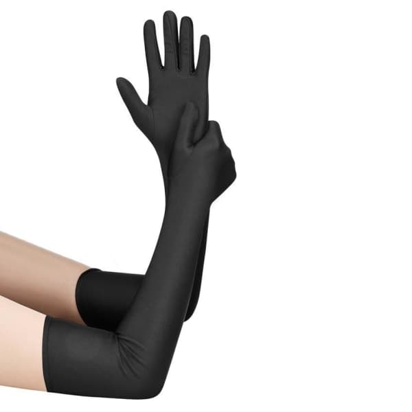 Lange Hansker - Maskerade - Cosplay Svart