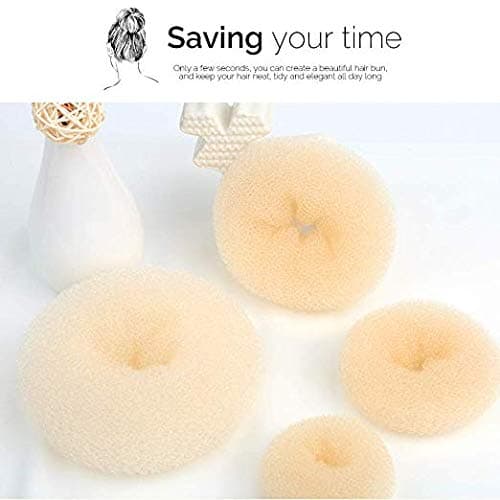 Donut Bun Maker, Bun Maker Ring Bun Maker Sæt med 5 Elastikker, ZQKLA