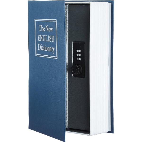 Book Shaped Safe - Combination Lock, Blue,ZQKLA