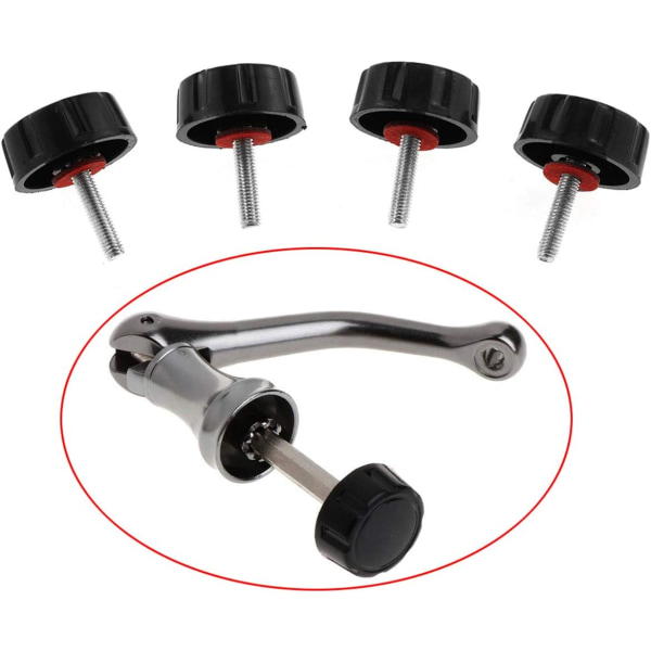 10-pack Universala FiskeRullelock med Vikbart Handtag Svart, ZQKLA