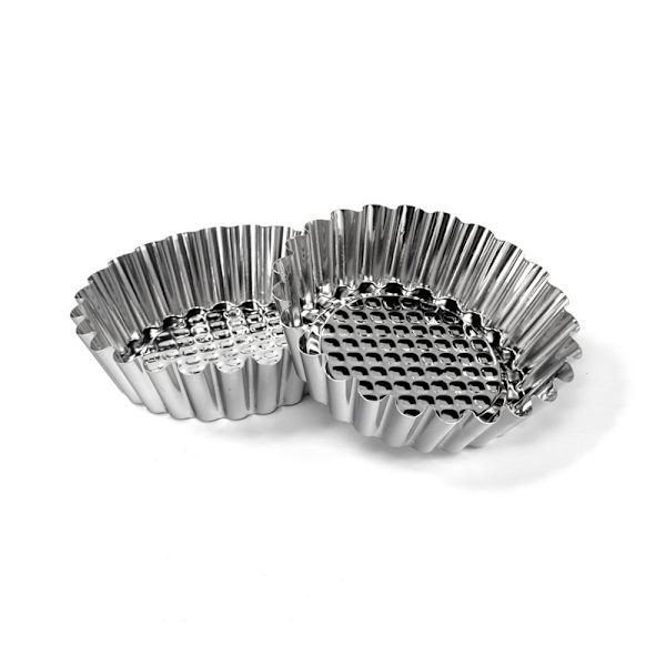 5 stk æggekageform i rustfrit stål, mini cupcake form uden stang, ZQKLA