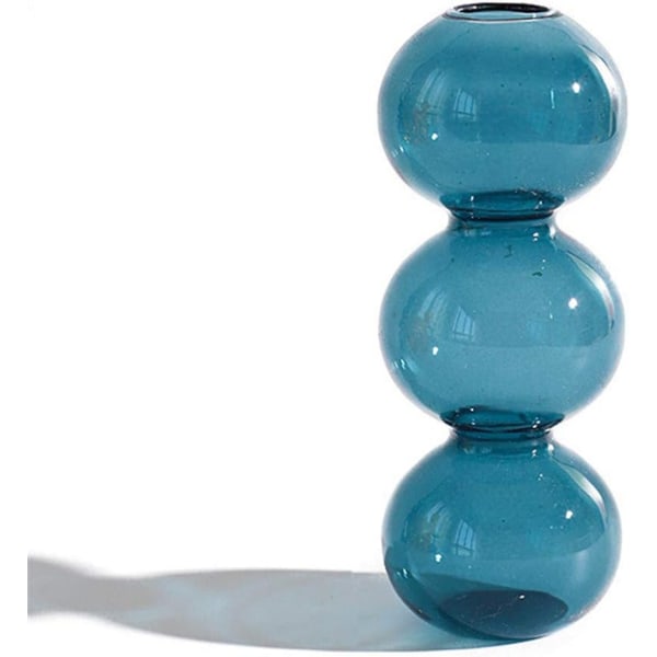 Hydroponic Flower Vase, Three Balls 6.5” Tall Transparent Pl,ZQKLA