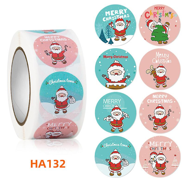 Christmas Sticker For Party Gift Box Decor Labels Stationery Sticker 500pcs/roll