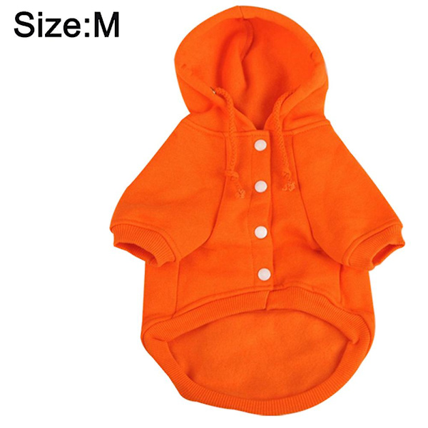 Uudet syksyn ja talven lemmikkivaatteet fleece hupullinen koiran collegepaita lemmikkien urheiluvaatteet - oranssi M