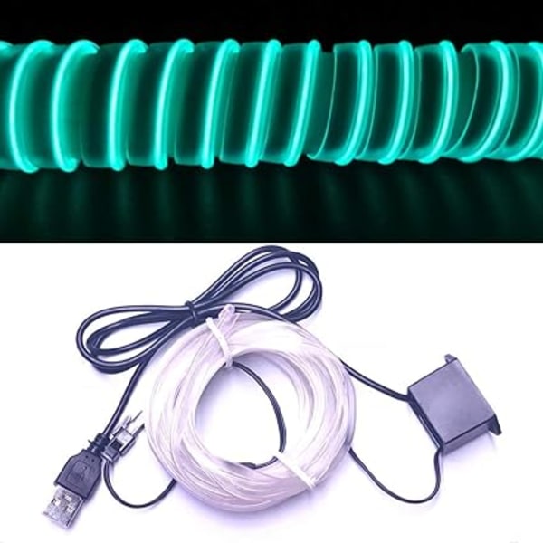 USB Neon EL Wire for Bilinteriør Sykkel Cosplay Festival Dekor, ZQKLA