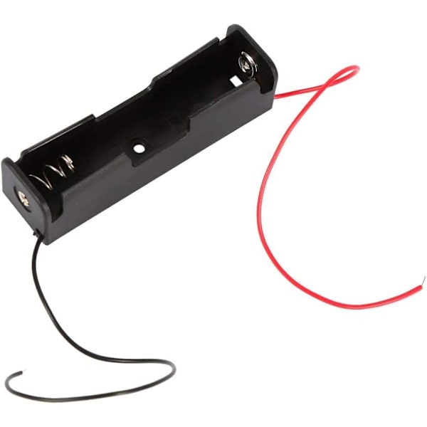 Batterihållare i plast med fjäderklämma för 1 x 18650 batteri