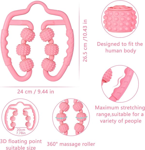 6 Hjul Massage Roller, Manuel Massage Roller Muskelmassage, ZQKLA