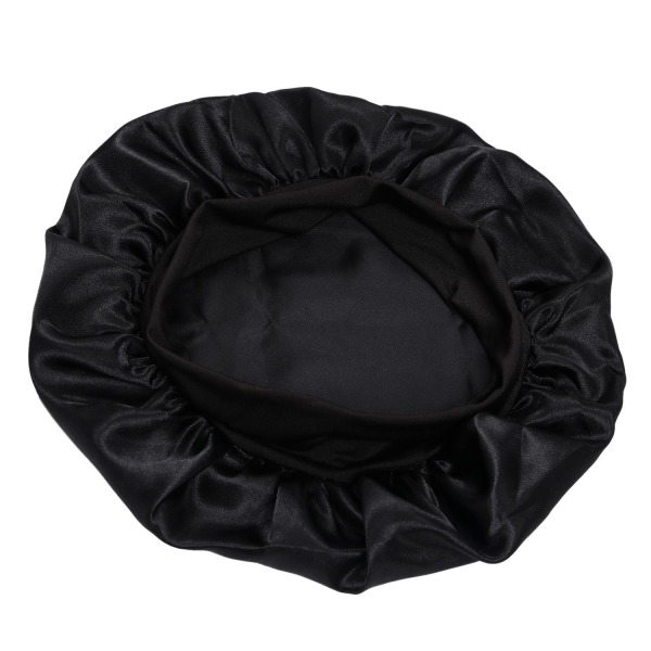 Sovmössa - Satin Bonnet - Søvnhat Sort one size