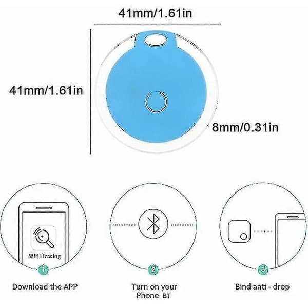 4-pak Mini GPS Tracker Vandtæt Bærbar Bluetooth Tracker Til Bagage/Børn/Kæledyr/Kat/Hund Premium