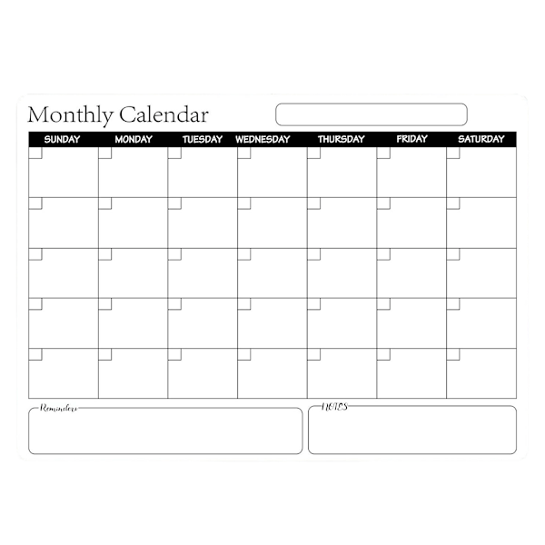 Omskrivbar magnetisk whiteboard kylskåpskalender anslagstavla månadsplanerare