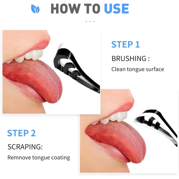 3-pack tungeskraper for munnhygiene og frisk pust, Eas,ZQKLA