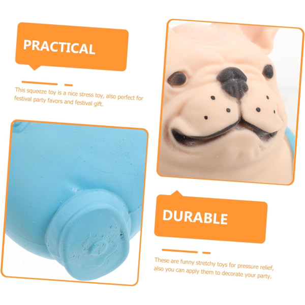 Critter Toys Hundleksaker Mjuka TPR-leksaker Långsam Återhämtning Klämma Musik