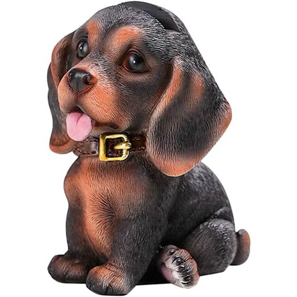 (Brunlig Sort) Sjov Hundeformet Brilleholder, Brille Stan, ZQKLA