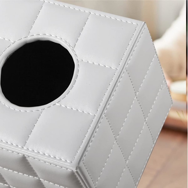 Servettbox, PU Läder Fyrkantig Servetthållare, ZQKLA