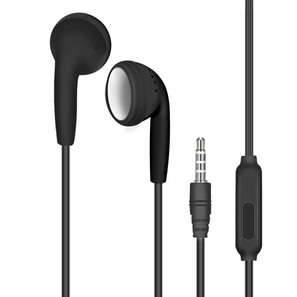 Ørepropper med ledning, mikrofon og 3,5 mm-kontakt black