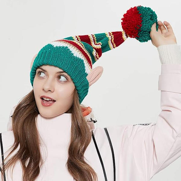 Julhattar för kvinnor, barn och män Elegant stickad varm, ZQKLA