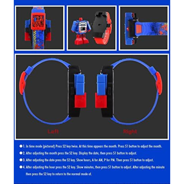 Poikien ja tyttöjen lasten digitaalinen Transformers Bumbl -kello, ZQKLA