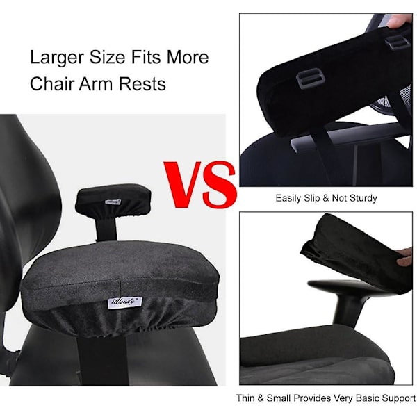 Ergonomiske Memory Foam Kontorstol Armlæns Puder, Komfortable Stole Armlænsbetræk Til Albuer Og Underarme Trykaflastningssæt Af 2