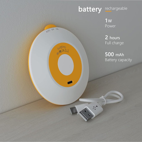 Natlampe, Genopladelig Bevægelsessensor Natlampe, Magnetisk, ZQKLA
