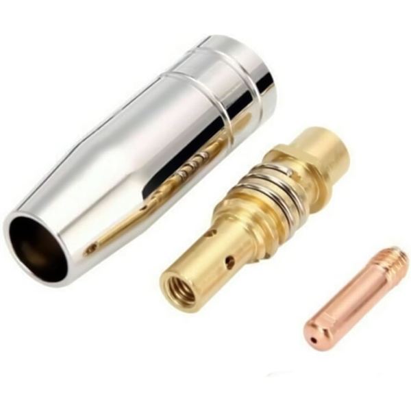 MAG svetsförbrukningsmaterial kit svetsbrännare kontaktmunstycke munstycksskydd 15ak, (1,0 mm)