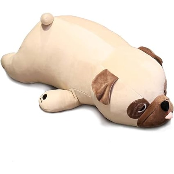 Bulldog Plysjleketøy - 50cm - Myk, fluffy valpepute - Gave til A