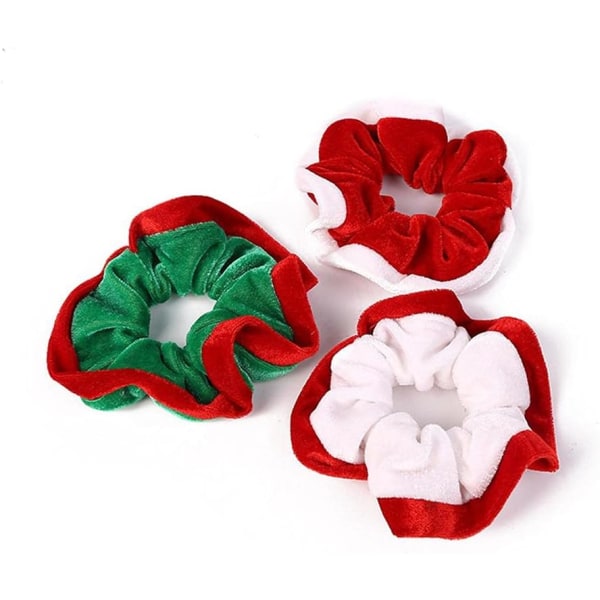 Jule Scrunchie Blandet Farve Flanel Scrunchie Jul, ZQKLA