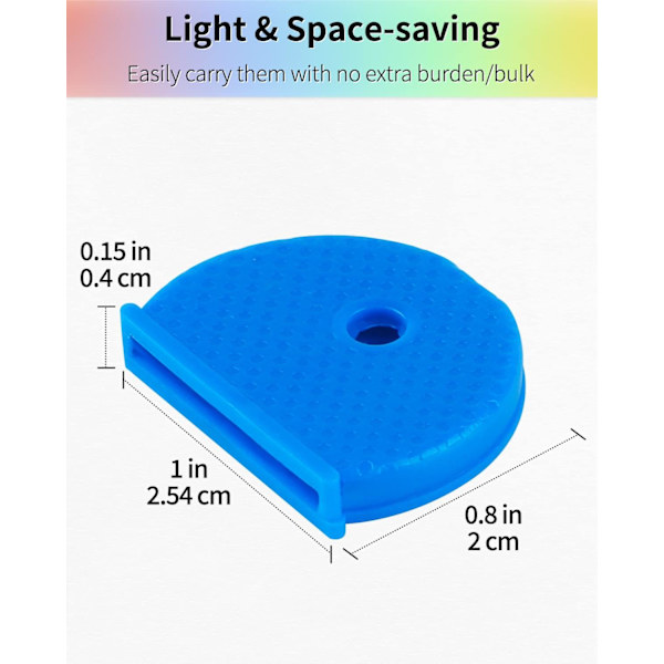 32-pack 1\" Nyckelkapslar i 8 Blandade Färger för Standard Platt H, ZQKLA
