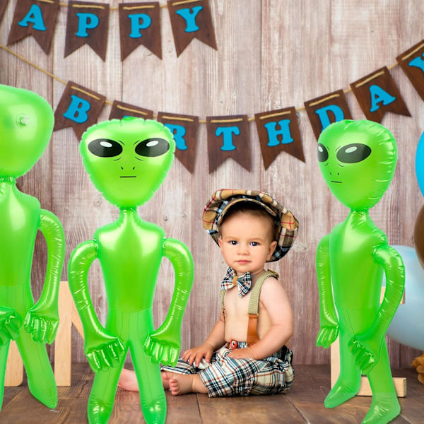 4-pak Jumbo Oppblåsbare Alien 35 Tommer Alien Oppblåsbar Leke, ZQKLA