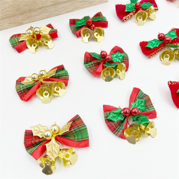 12 st julbågshängande prydnader Xmas Mini Båge med, ZQKLA