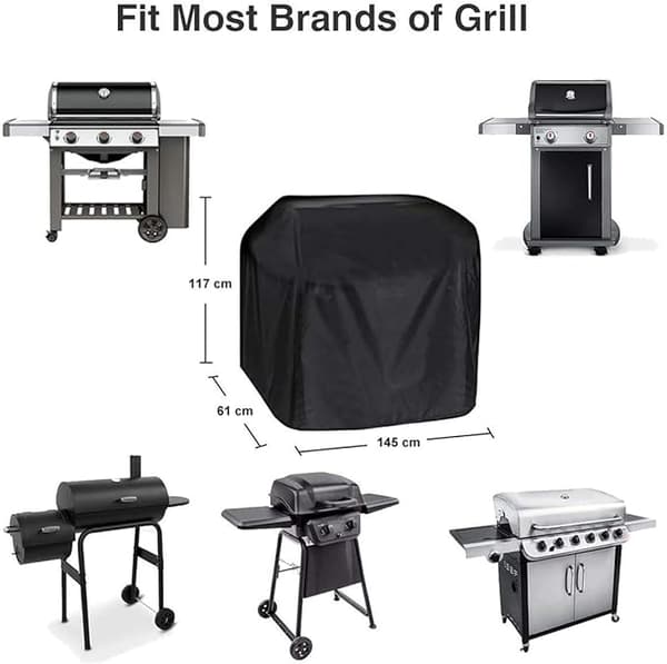 Grilldæksel, Gasgrilldæksel, Holdbart 210D Oxford BBQ Beskyttelse