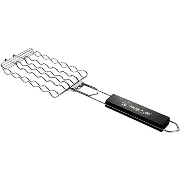 Bærbar grill i rustfritt stål, grilltang, bar, ZQKLA