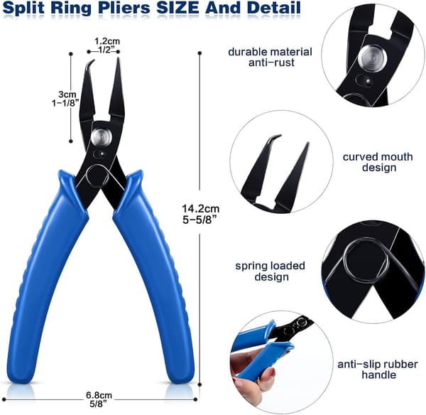 2 st Split Ring Tänger Crimpningstänger Smycken Hoppring je,ZQKLA