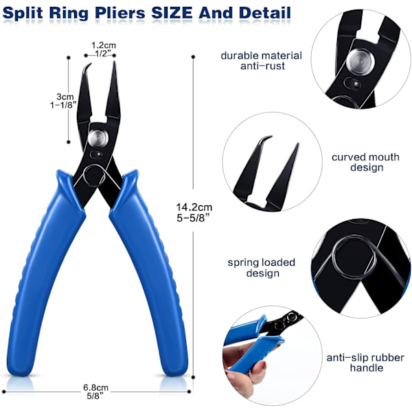 2 stk. Split Ring Tang & Crimptang til Smykker, ZQKLA