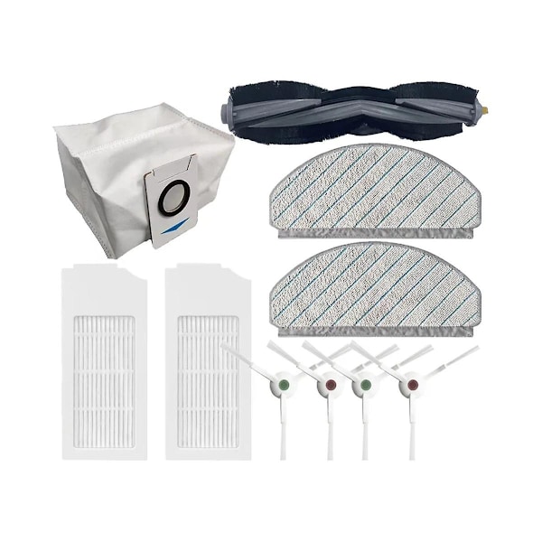 For Deebot T10/T10 Plus Robot Vacuum Cleaner Hoved Sidebørste Støvpose Hepa Filter Mopp Kluter Reservedeler