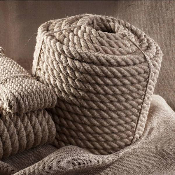 JUTE REB 14mm 10m Tovværk Reb Natur Hamp Hampereb Tovtrækning