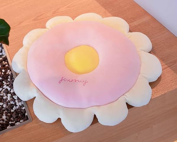 Kudde Blomma Plyschkudde, Bekväm Blomma Form Plyschgolv