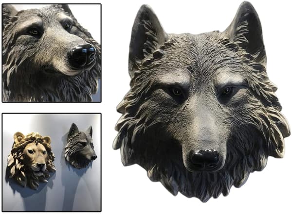 Rustikk 3D Dyrehode Veggdekorasjon Statuer Landlig Ro,ZQKLA