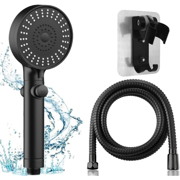 Black High Pressure Shower Head, Anti Limescale Shower Head ,ZQKLA