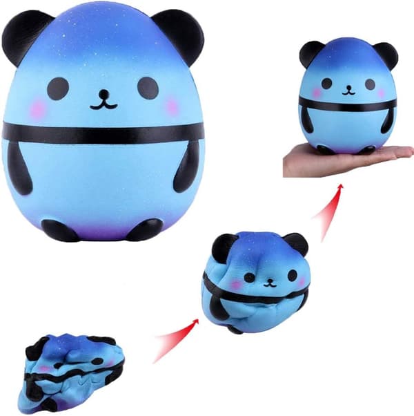 Squishies pandaägg Långsamt Stigande Klämleksaker Doftande Kawaii Anim