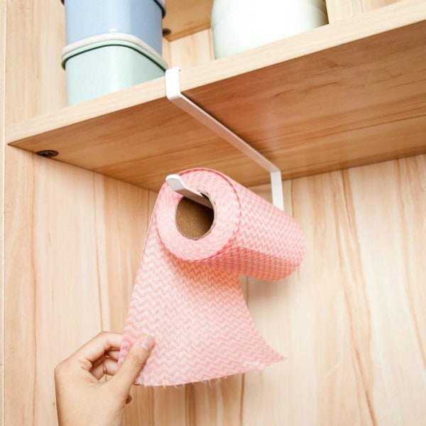 Pappershanddukshållare under skåp, ingen borrning, rullpapper H, ZQKLA