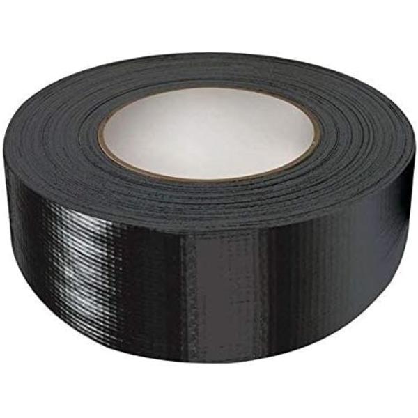 Stofklæbende tape, sort, 48 mm x 20 m, meget stærk, 1 rulle