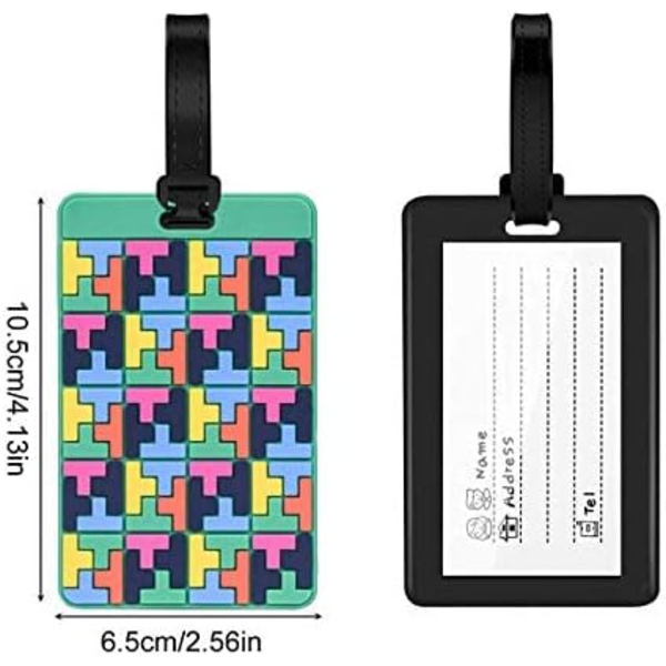 Söpö PVC-matkalaukkutunnisteiden setti, 4 kpl, matkalaukkuun tai käyntikortille, ZQKLA