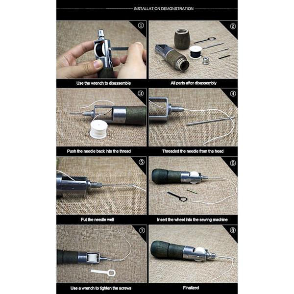 DIY Käsityö Nahkatyökalu Nahkatehtaan Perusompeluneula Au, ZQKLA