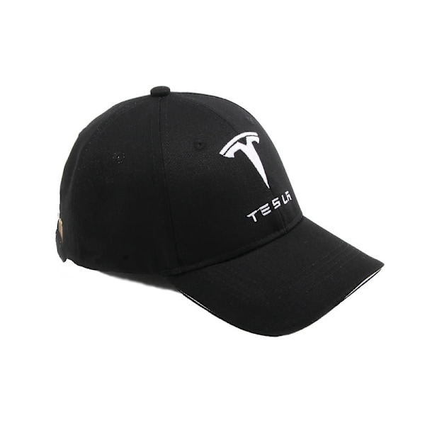 Sports Hat Outdoor Sunshade Hat Tesla Hat - Svart Hvite Bokstaver