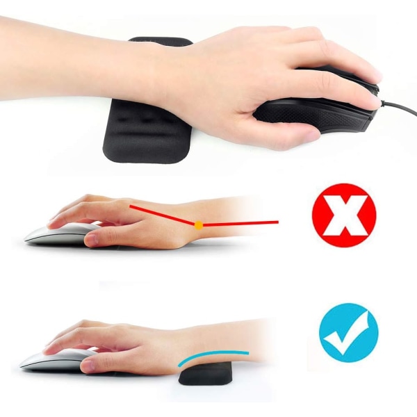 Handledsstöd i Memory Foam Halkfritt Ergonomiskt Mus-handledsstöd m,ZQKLA
